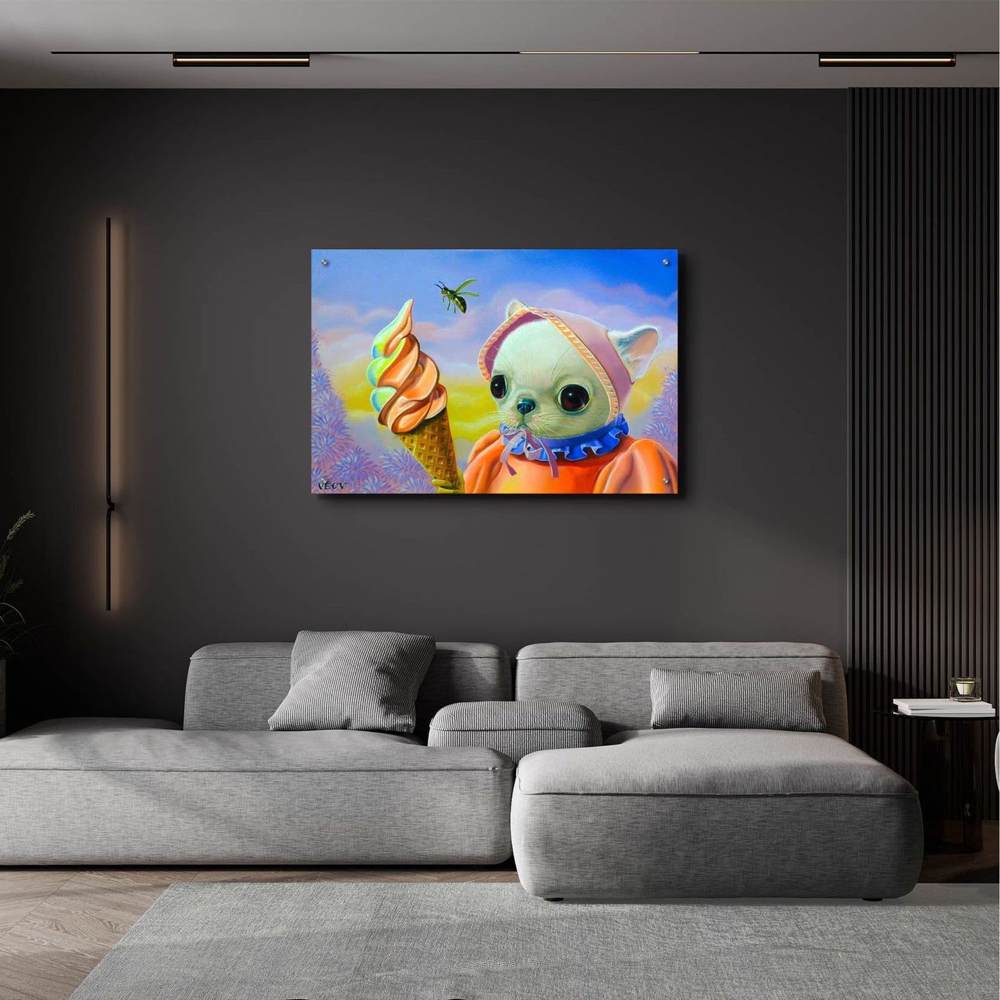 Epic Art 'Ice Cream' by Valery Vecu Quitard, Acrylic Glass Wall Art,36x24