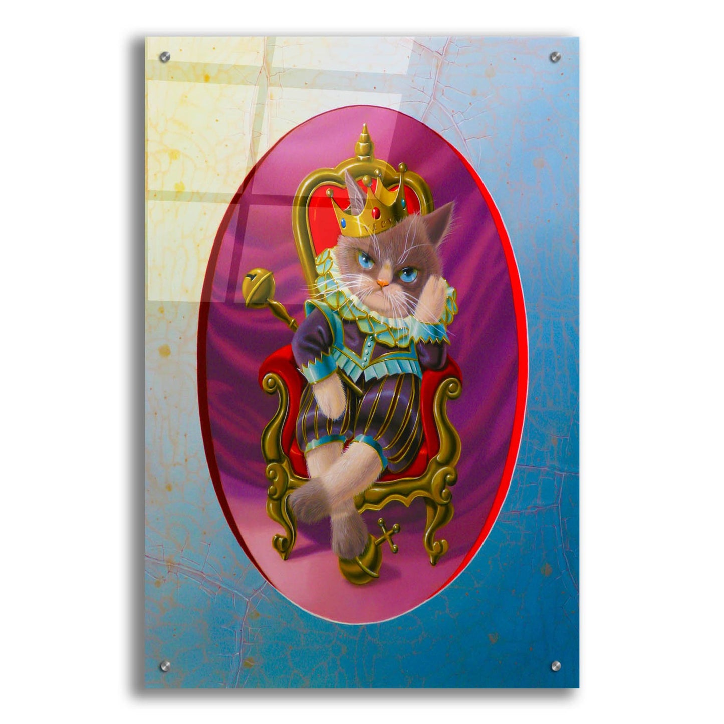 Epic Art 'It's Hard To Be King' by Valery Vecu Quitard, Acrylic Glass Wall Art