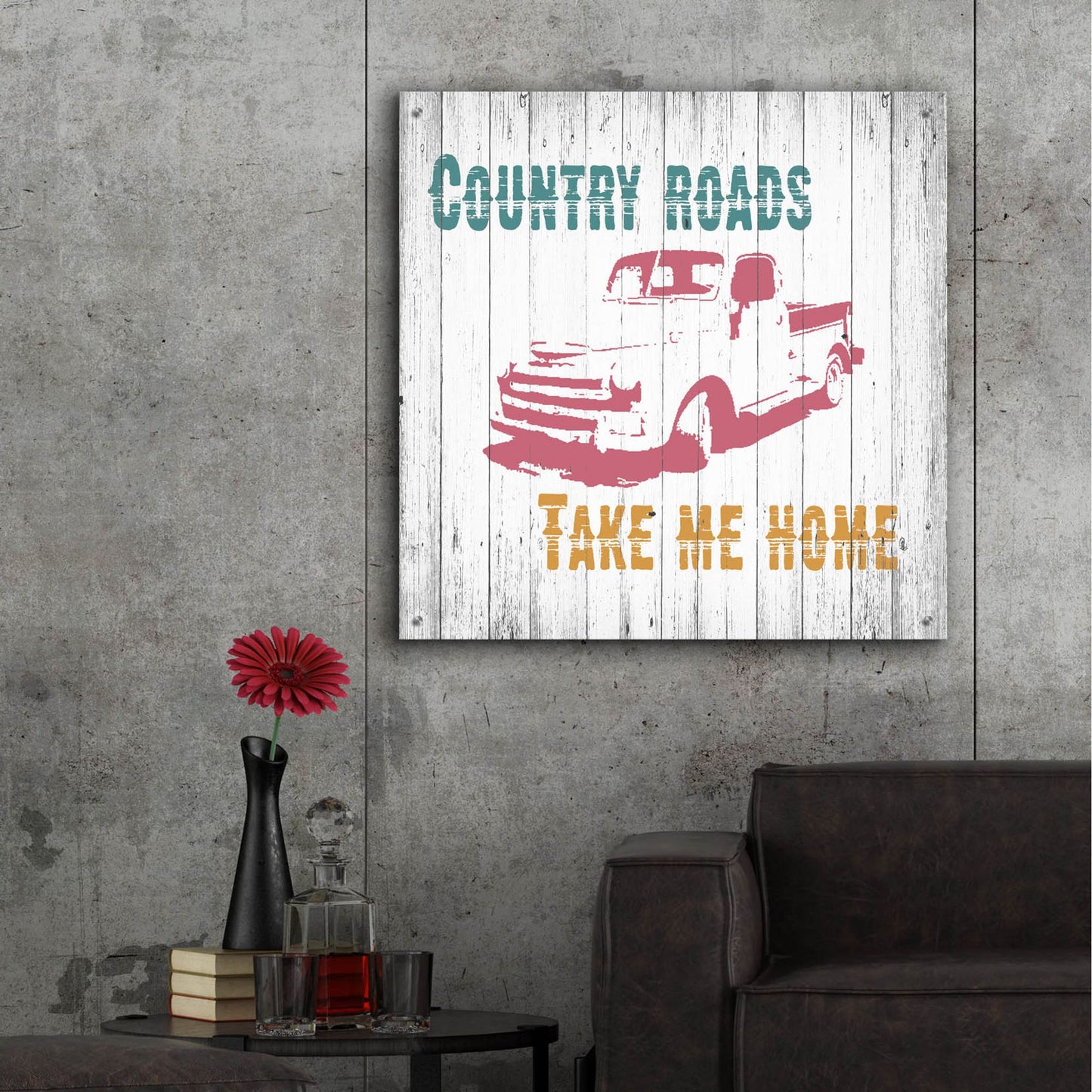 Epic Art ' Country Roads' by Alicia Soave, Acrylic Glass Wall Art,36x36