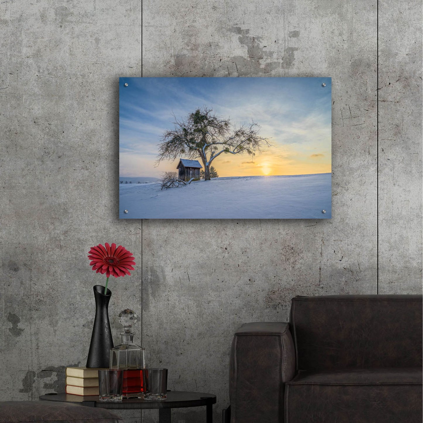 Epic Art ' Under The Mistletoe' by Anne Schneidersmann, Acrylic Glass Wall Art,36x24