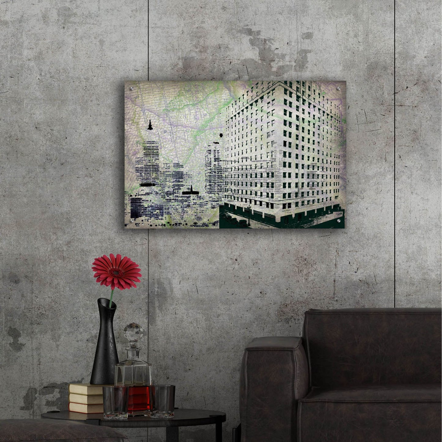 Epic Art ' Cityscape II' by Art Roberts, Acrylic Glass Wall Art,36x24