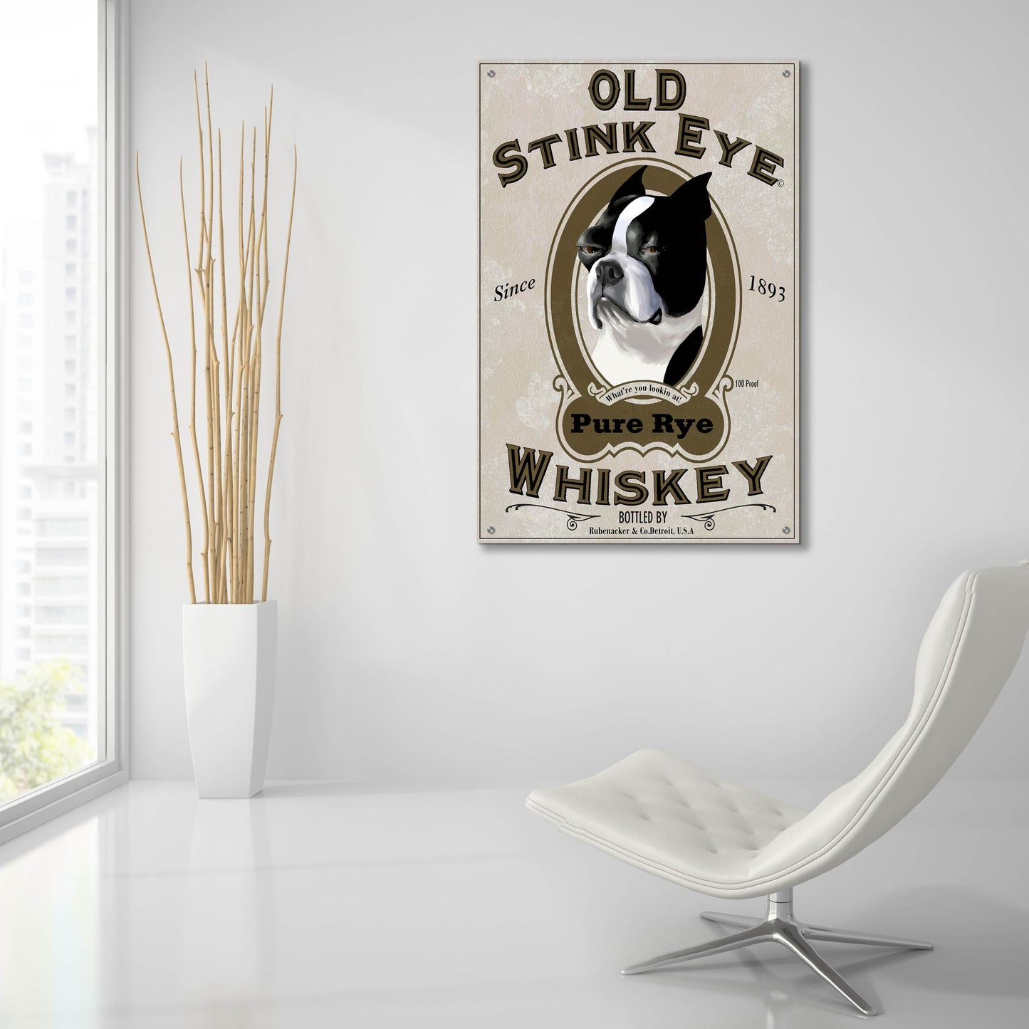 Epic Art ' Old Stink Eye' by Brian Rubenacker, Acrylic Glass Wall Art,24x36