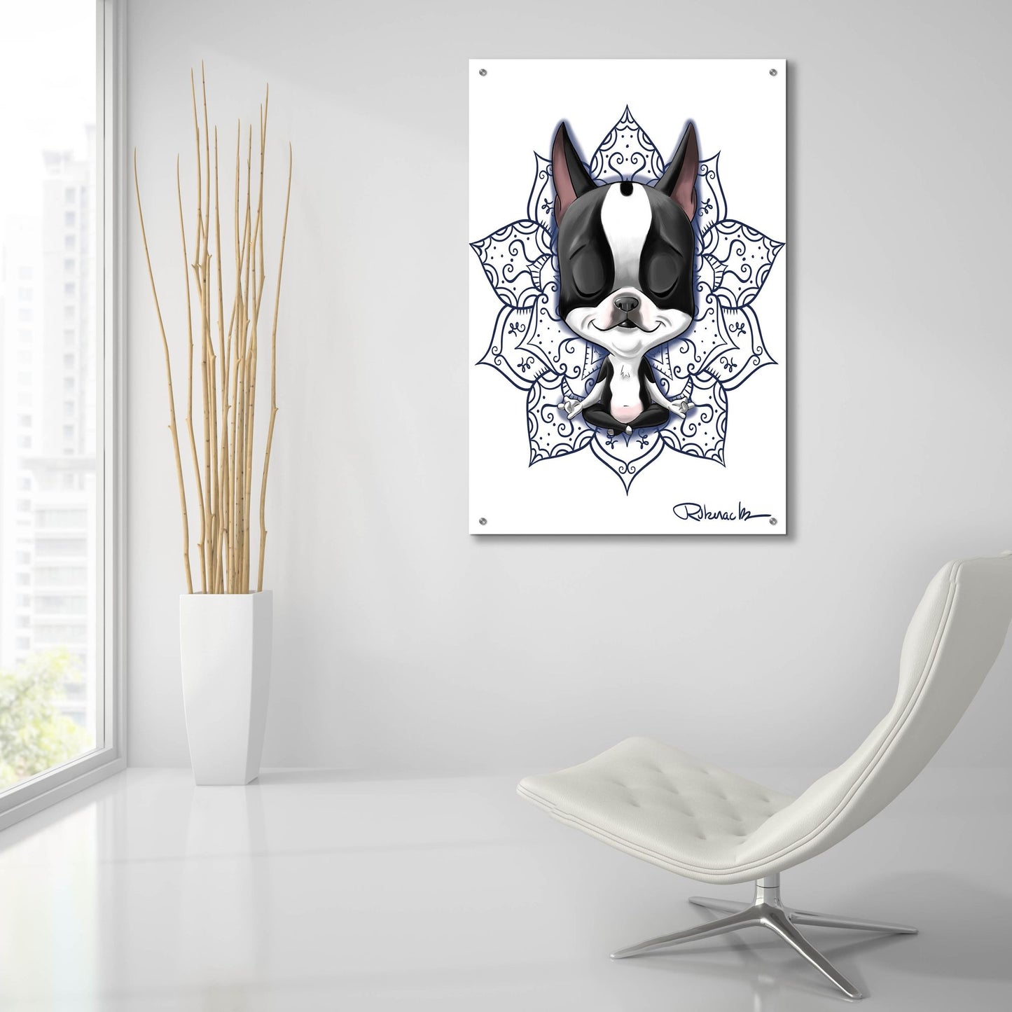 Epic Art ' Om' by Brian Rubenacker, Acrylic Glass Wall Art,24x36