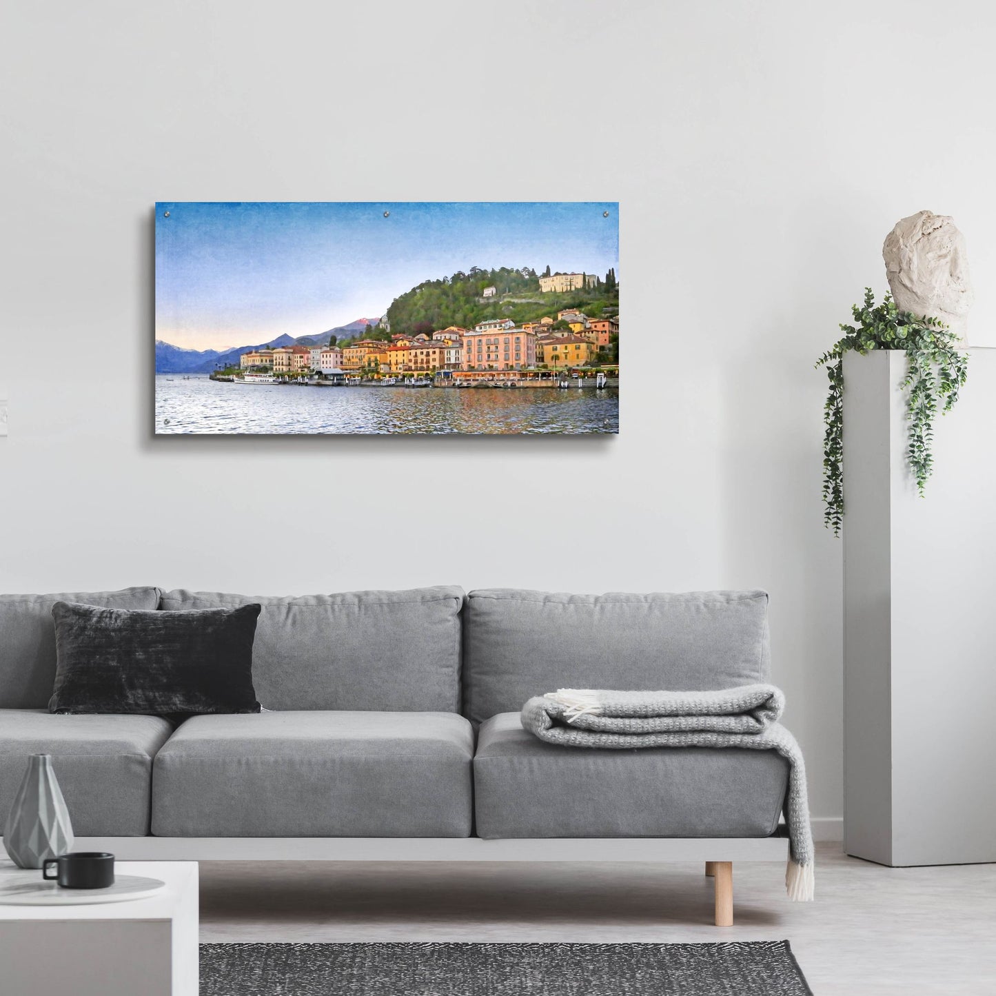 Epic Art ' Bellagio at Twilight' by Brooke T. Ryan, Acrylic Glass Wall Art,48x24