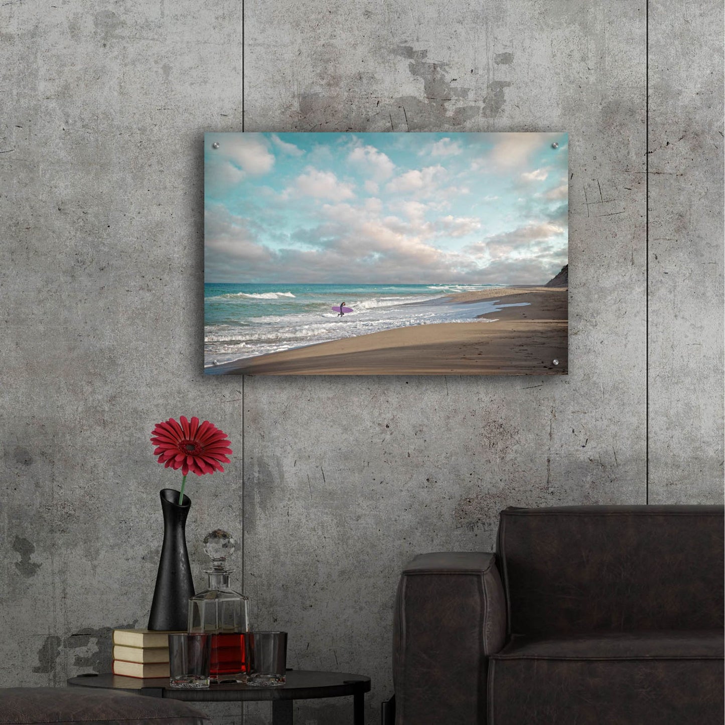 Epic Art ' Surfer' by Brooke T. Ryan, Acrylic Glass Wall Art,36x24