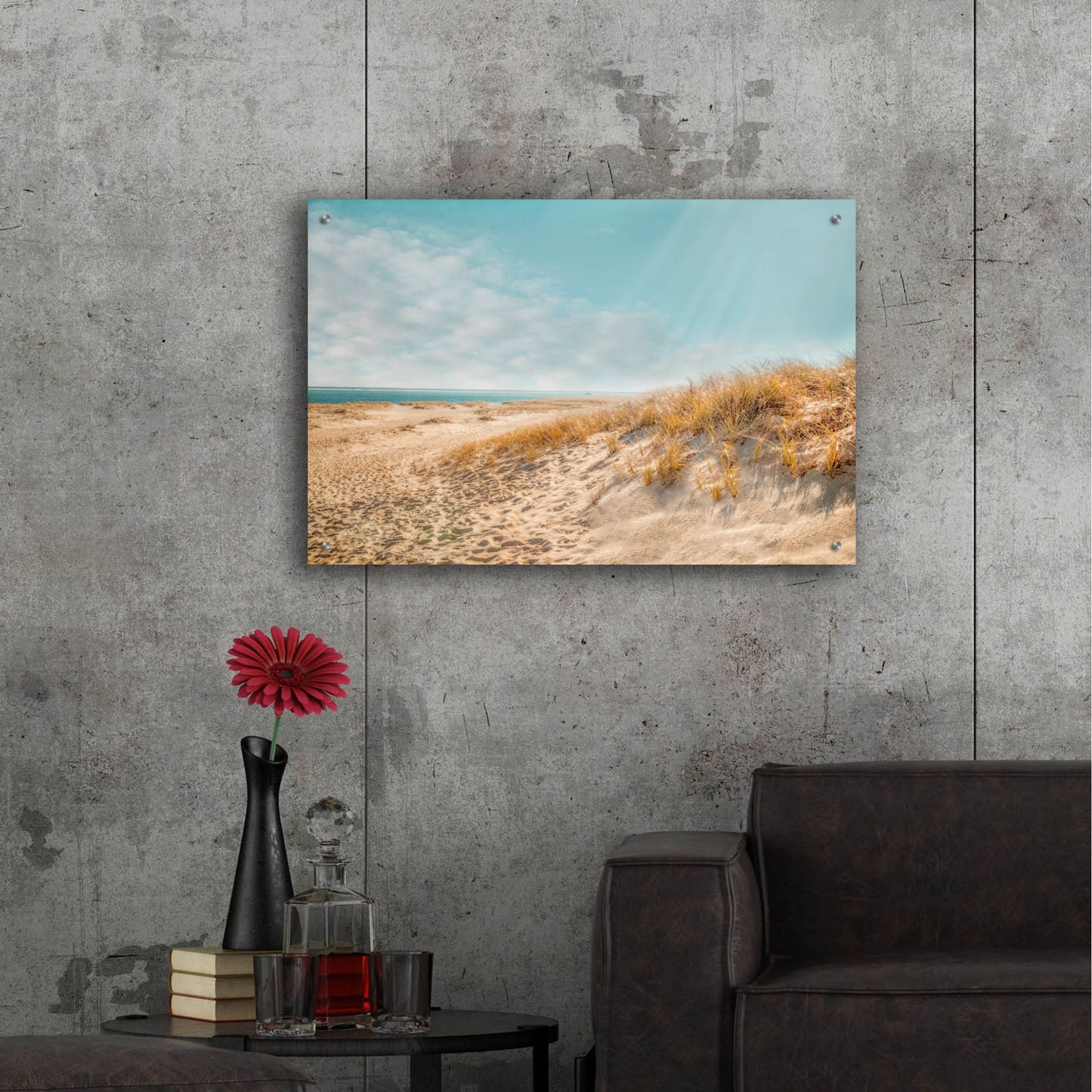 Epic Art ' Chatham Lighthouse Beach' by Brooke T. Ryan, Acrylic Glass Wall Art,36x24