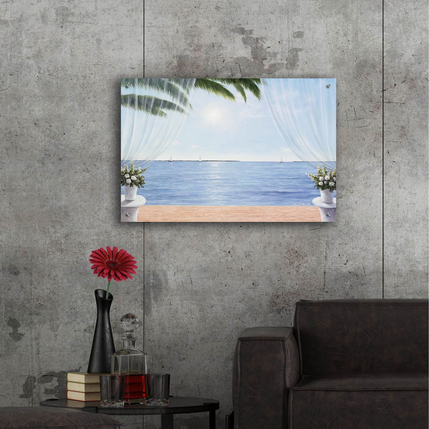 Epic Art ' My Blue Heaven' by Diane Romanello, Acrylic Glass Wall Art,36x24