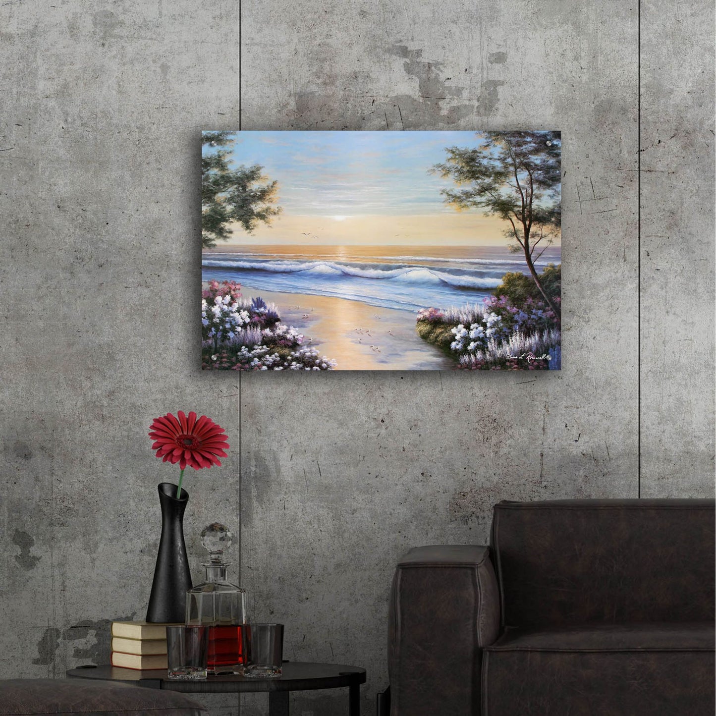 Epic Art ' Ocean Breeze' by Diane Romanello, Acrylic Glass Wall Art,36x24