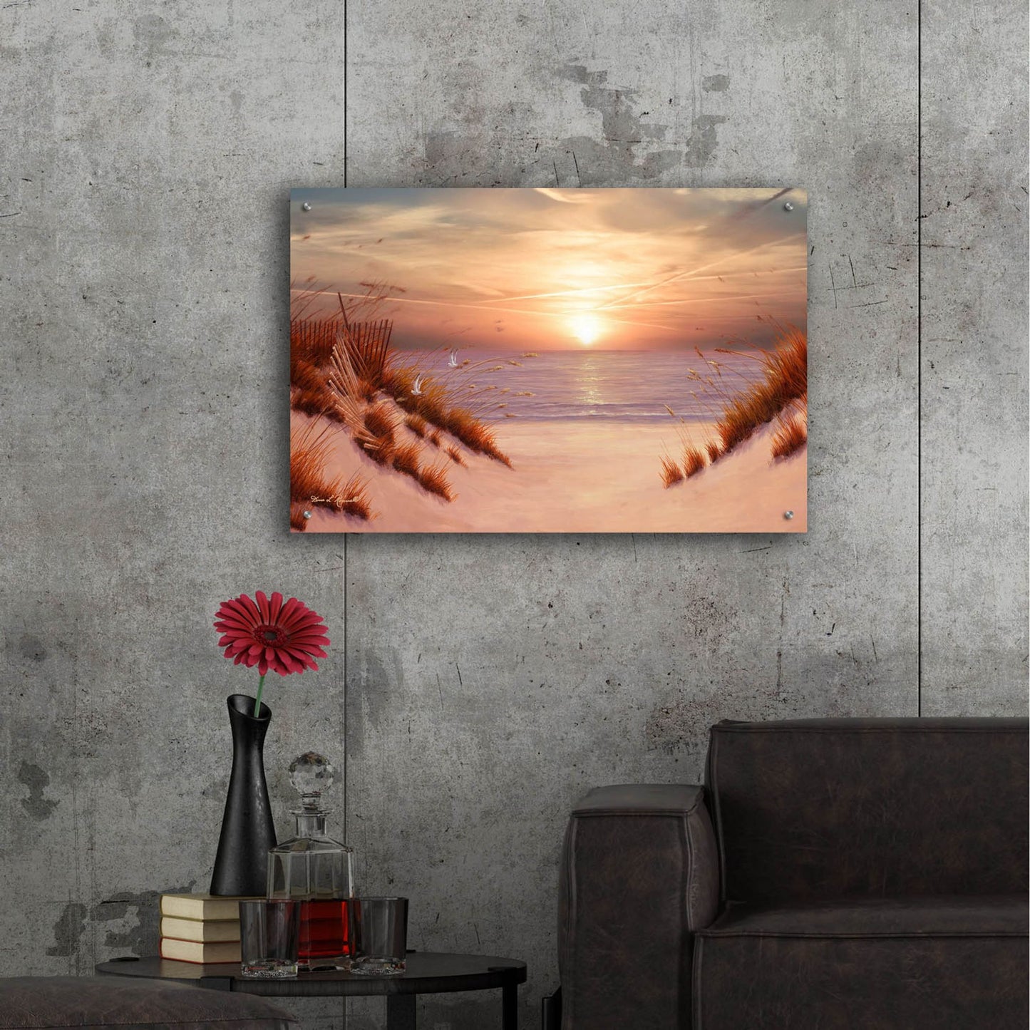 Epic Art ' Dunes' by Diane Romanello, Acrylic Glass Wall Art,36x24