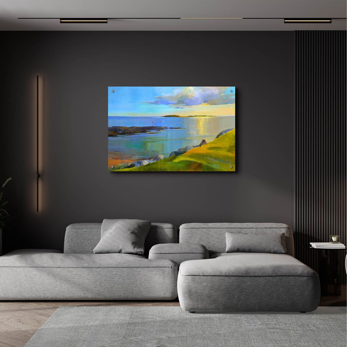 Epic Art ' Kettle Cove Boats 2' by Holly Ready, Acrylic Glass Wall Art,36x24