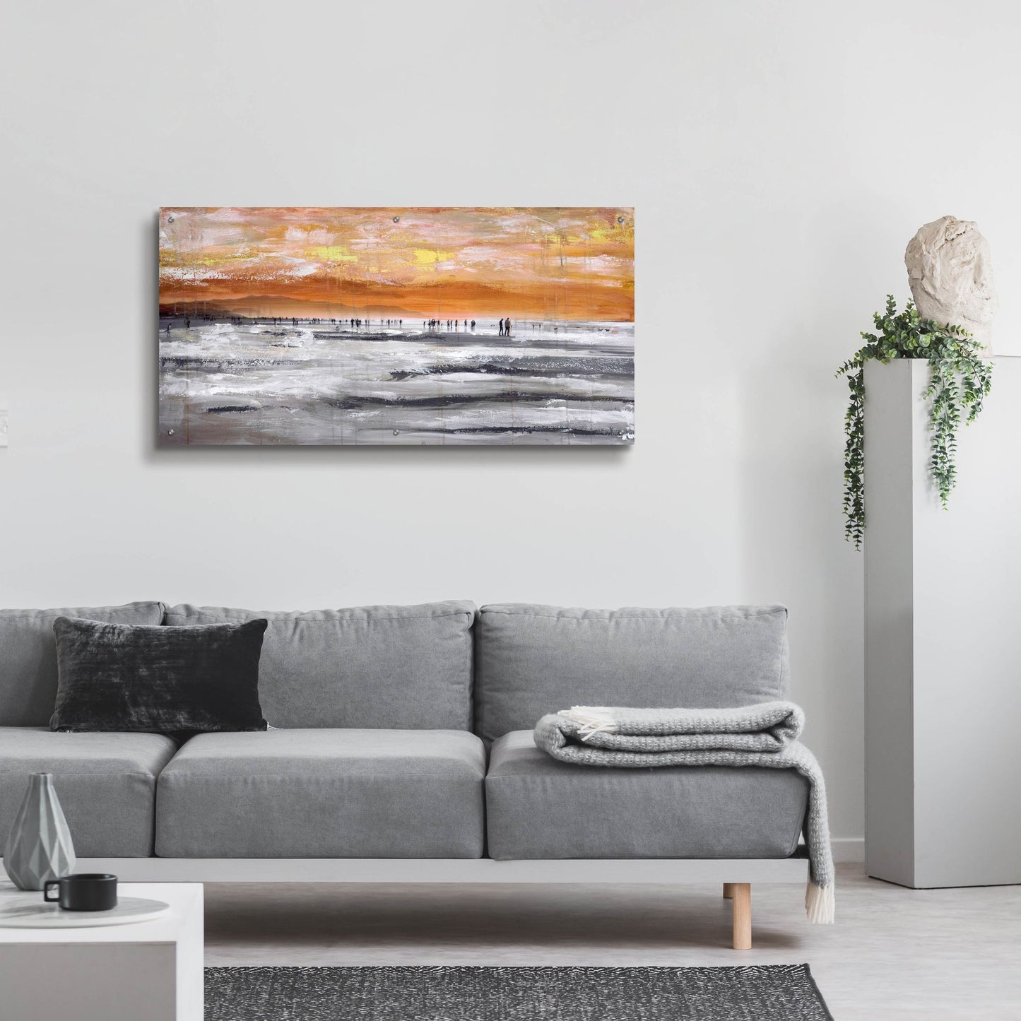 Epic Art ' Beach II Crop' by Incado, Acrylic Glass Wall Art,48x24
