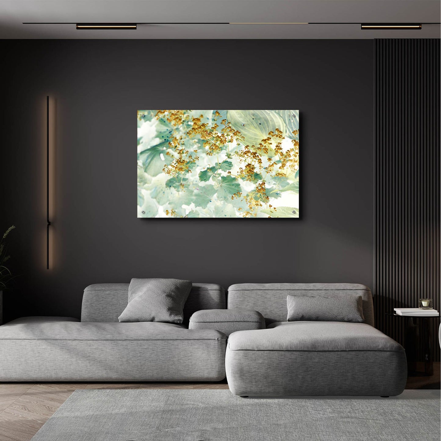 Epic Art ' Golden Lady's Mantle' by Judy Stalus, Acrylic Glass Wall Art,36x24