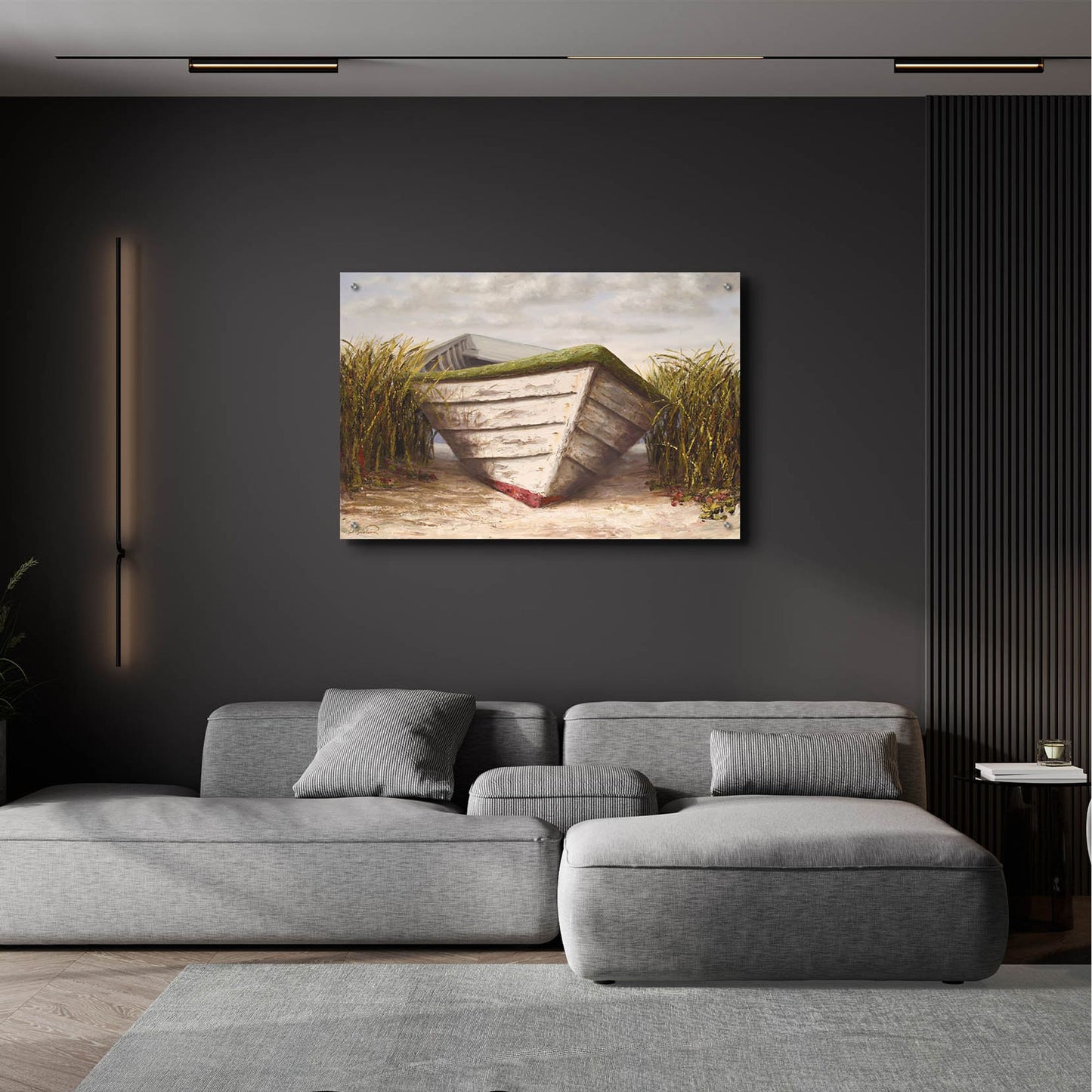 Epic Art ' Gloucester Skiff' by Karl Soderlund, Acrylic Glass Wall Art,36x24