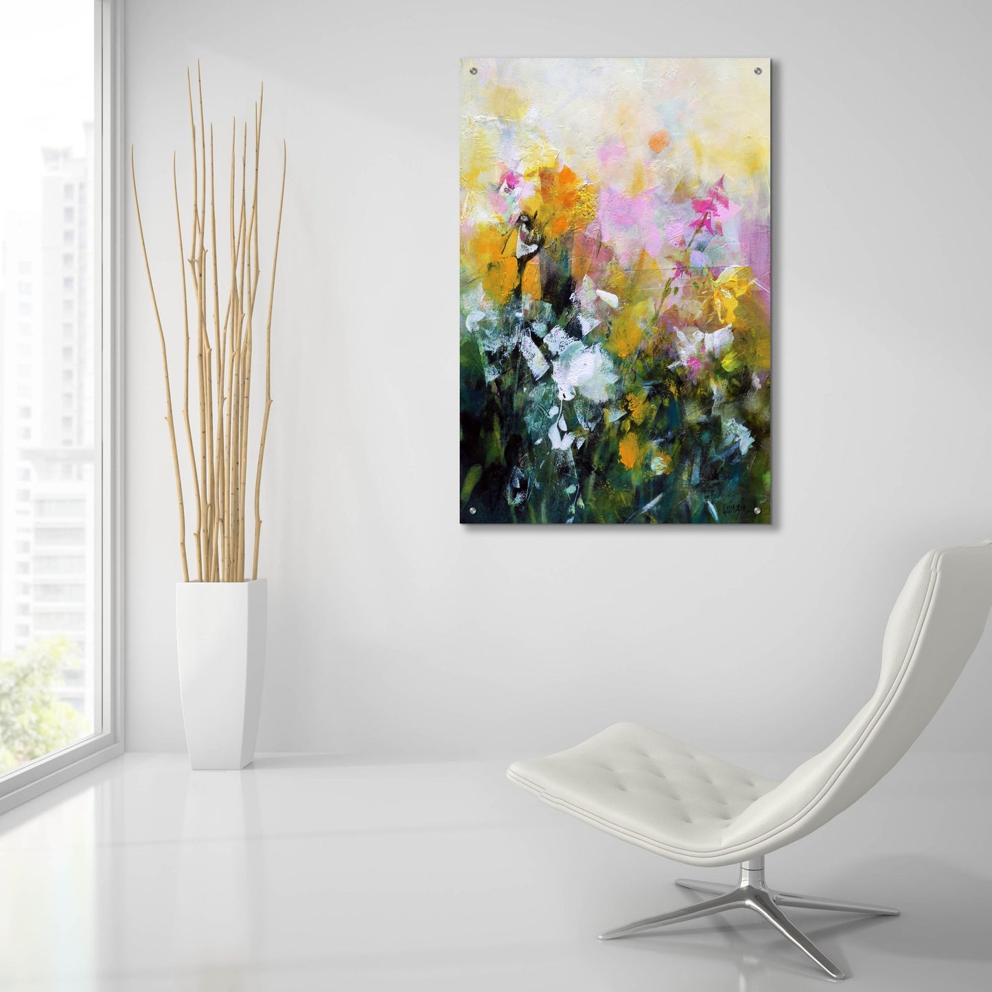 Epic Art ' Always Flowers' by Marianne Quinzin, Acrylic Glass Wall Art,24x36