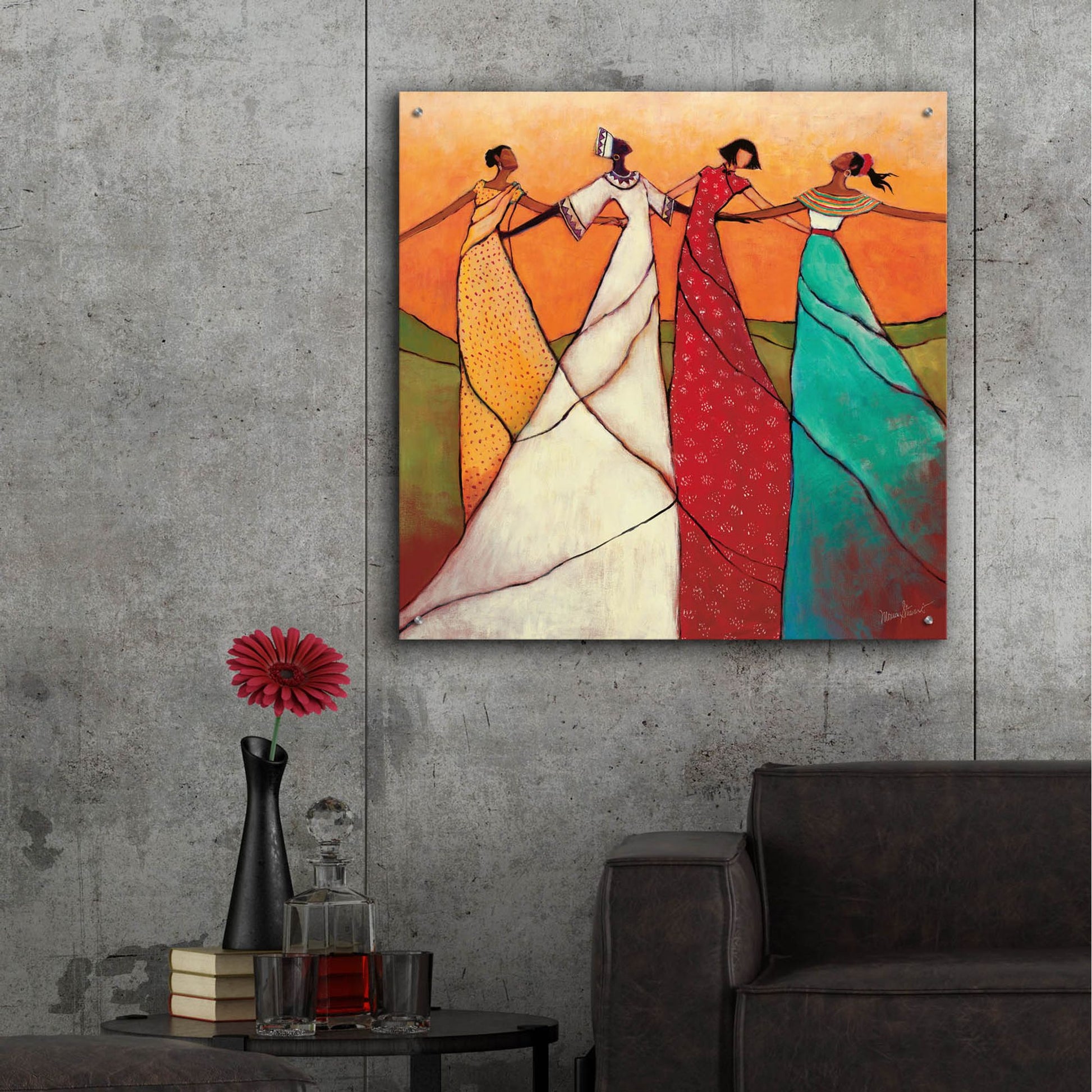 Epic Art ' Unity' by Monica Stewart, Acrylic Glass Wall Art,36x36