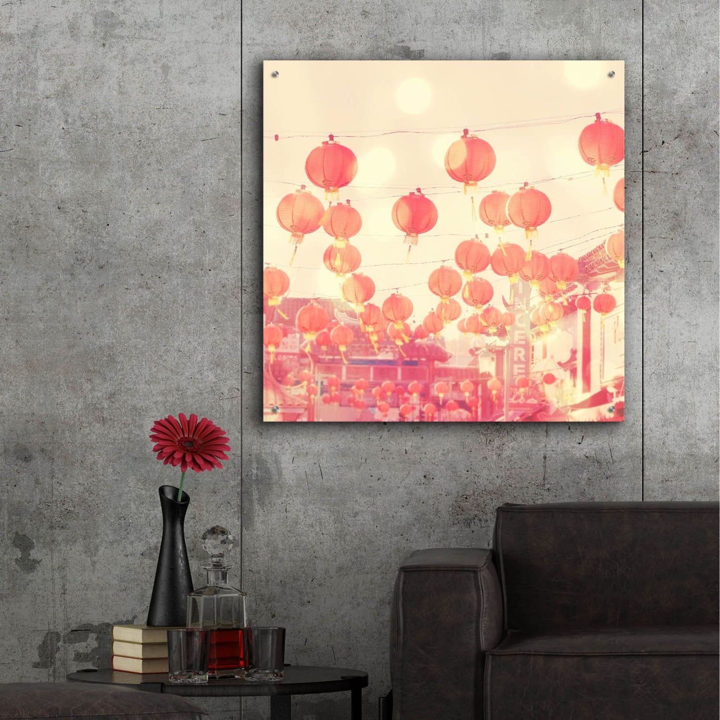 Epic Art ' Chinatown' by Myan Soffia, Acrylic Glass Wall Art,36x36