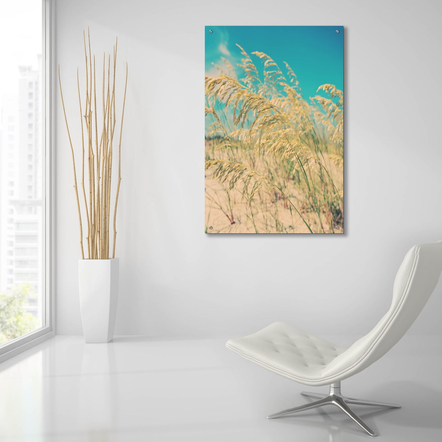 Epic Art ' Sea Oats' by Myan Soffia, Acrylic Glass Wall Art,24x36