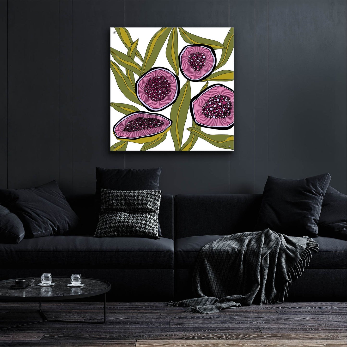 Epic Art ' Bloom Burst' by Trish Sierer, Acrylic Glass Wall Art,36x36