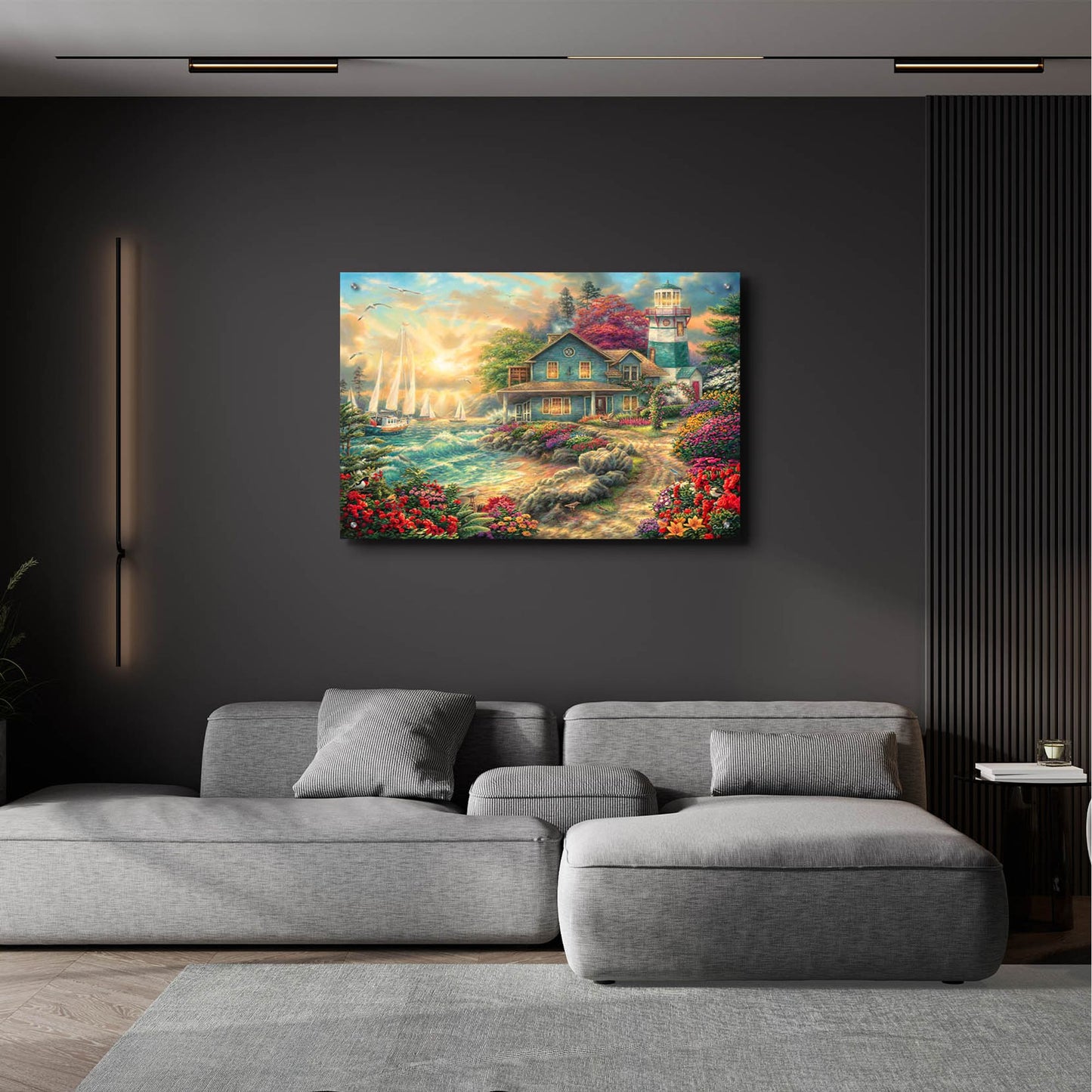 Epic Art 'Sunrise by the Sea' by Chuck Pinson, Acrylic Glass Wall Art,36x24