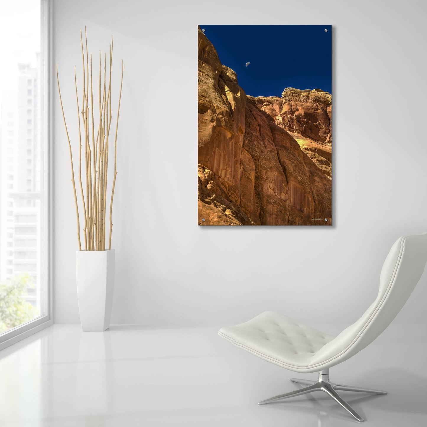 Epic Art 'Towering Moon' by Bill Sherrell, Acrylic Glass Wall Art,24x36