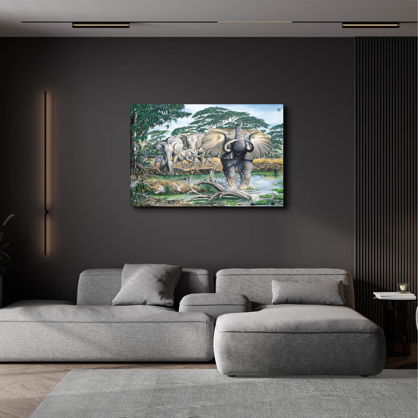 Epic Art 'Unrest On The Serengeti' by Dann Spider Warren, Acrylic Glass Wall Art,36x24