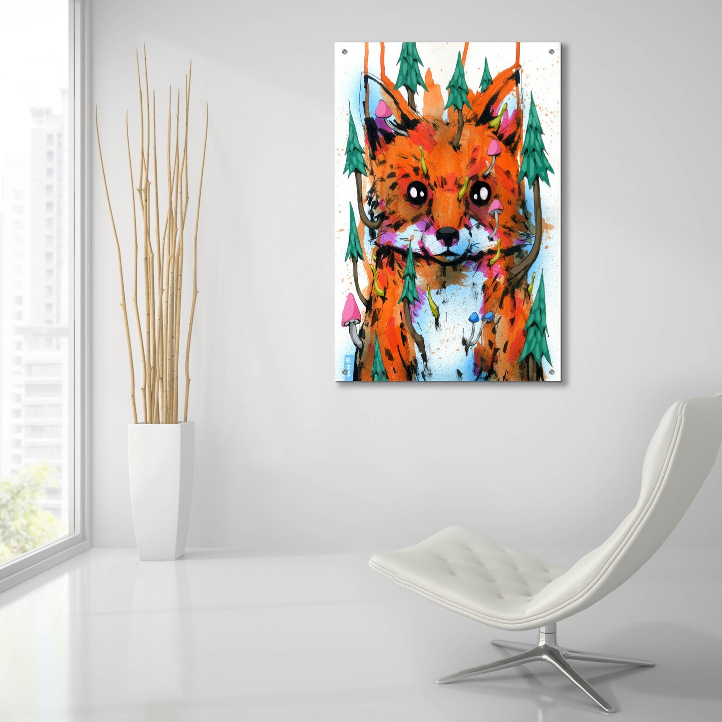 Epic Art 'Foxy' by Ric Stultz, Acrylic Glass Wall Art,24x36