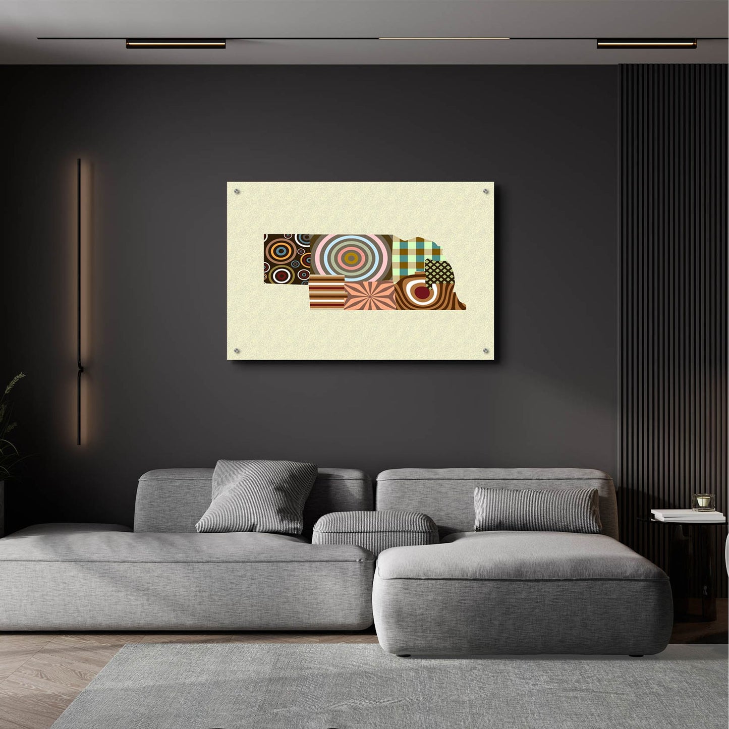 Epic Art 'Nebraska State Map' by Lanre Adefioye, Acrylic Glass Wall Art,36x24