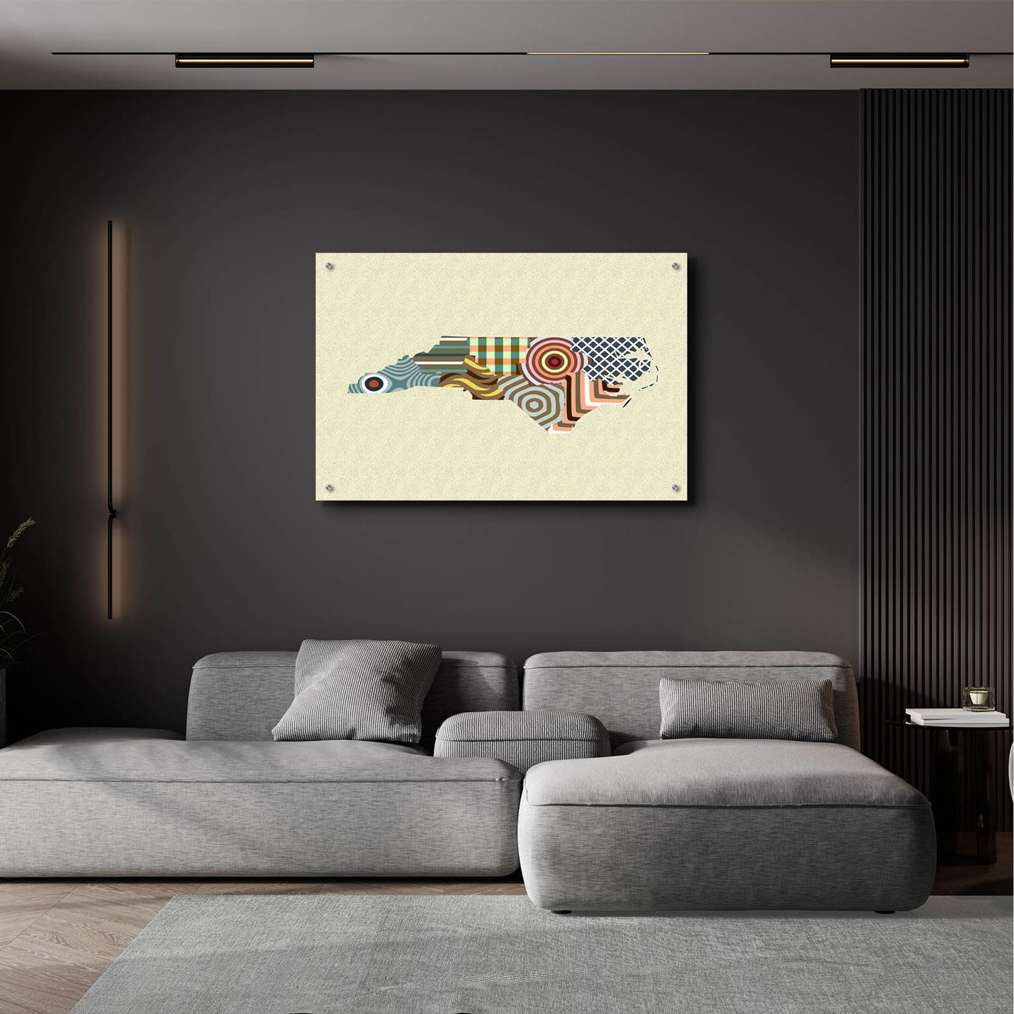 Epic Art 'North Carolina State Map' by Lanre Adefioye, Acrylic Glass Wall Art,36x24