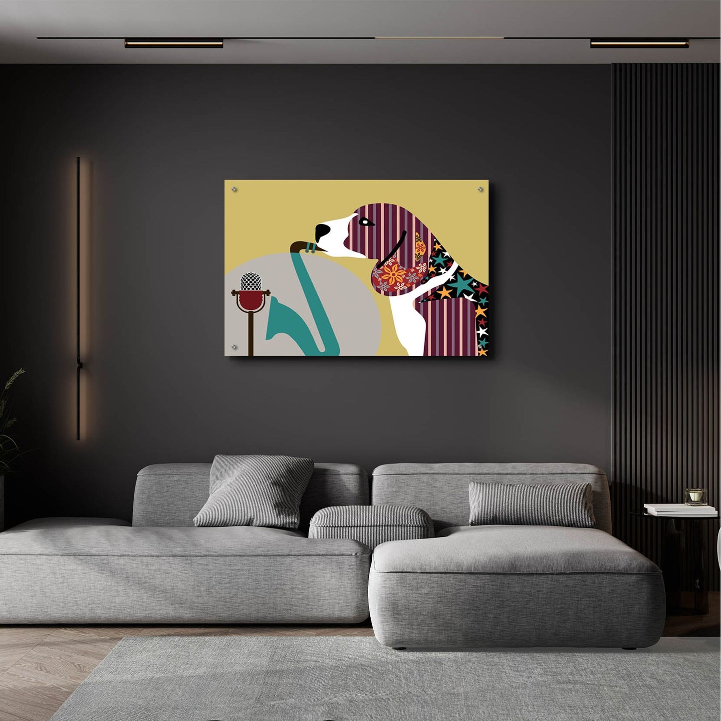 Epic Art 'Beagle Dog II' by Lanre Adefioye, Acrylic Glass Wall Art,36x24