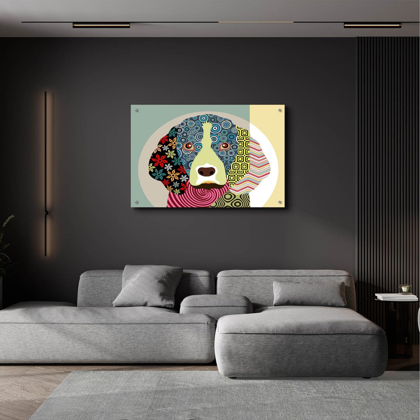 Epic Art 'Beagle Dog III' by Lanre Adefioye, Acrylic Glass Wall Art,36x24