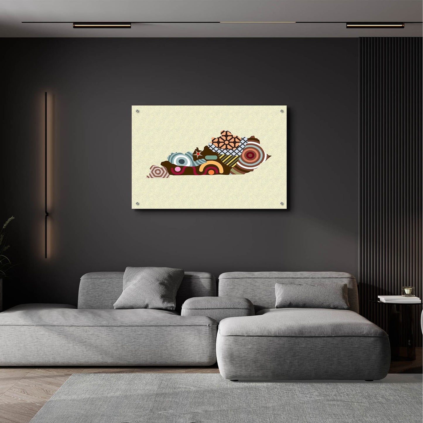 Epic Art 'Kentucky State Map' by Lanre Adefioye, Acrylic Glass Wall Art,36x24