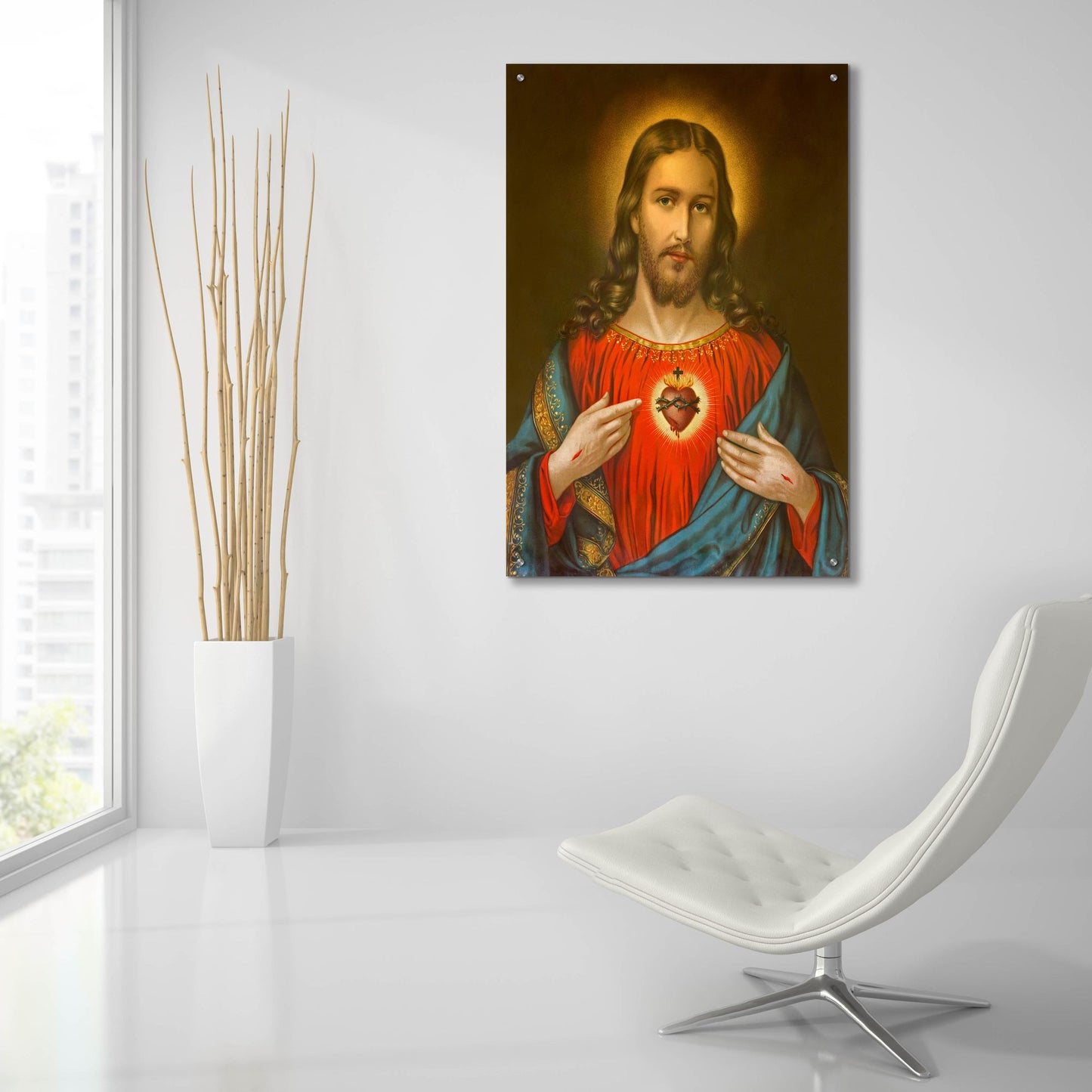 Epic Art 'Heart of Jesus Christ' by Epic Portfolio, Acrylic Glass Wall Art,24x36