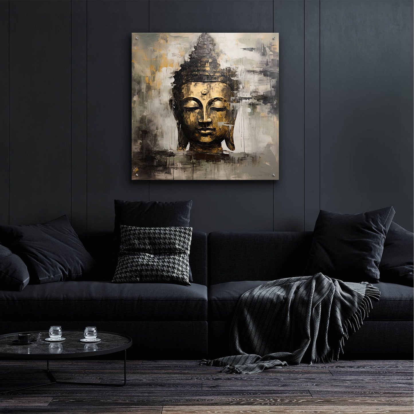 Epic Art 'Buddha 5' by Cameron Gray, Acrylic Glass Wall Art,36x36