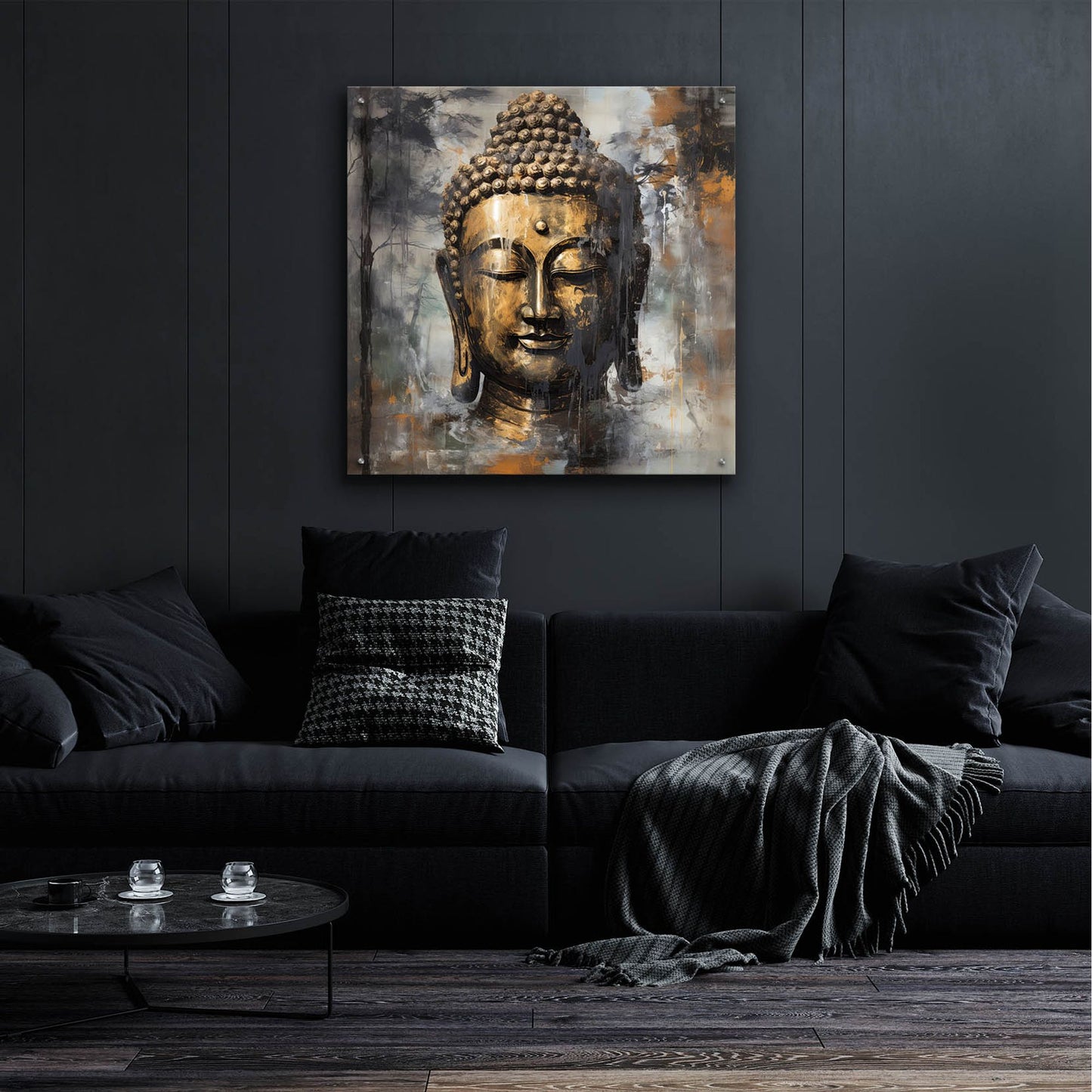 Epic Art 'Buddha 6' by Cameron Gray, Acrylic Glass Wall Art,36x36