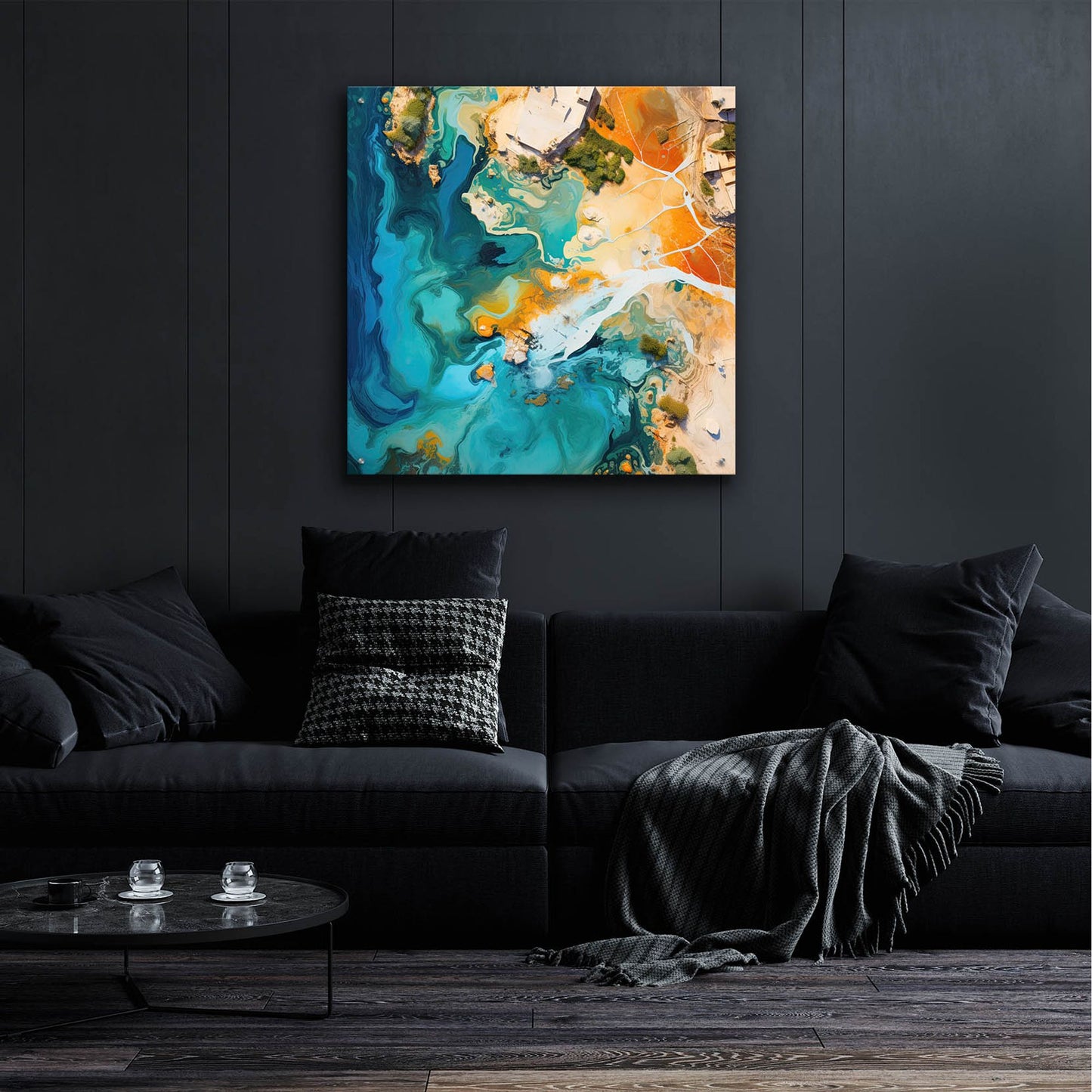 Epic Art 'Ocean Coastline 4 of 4' by Cameron Gray, Acrylic Glass Wall Art,36x36