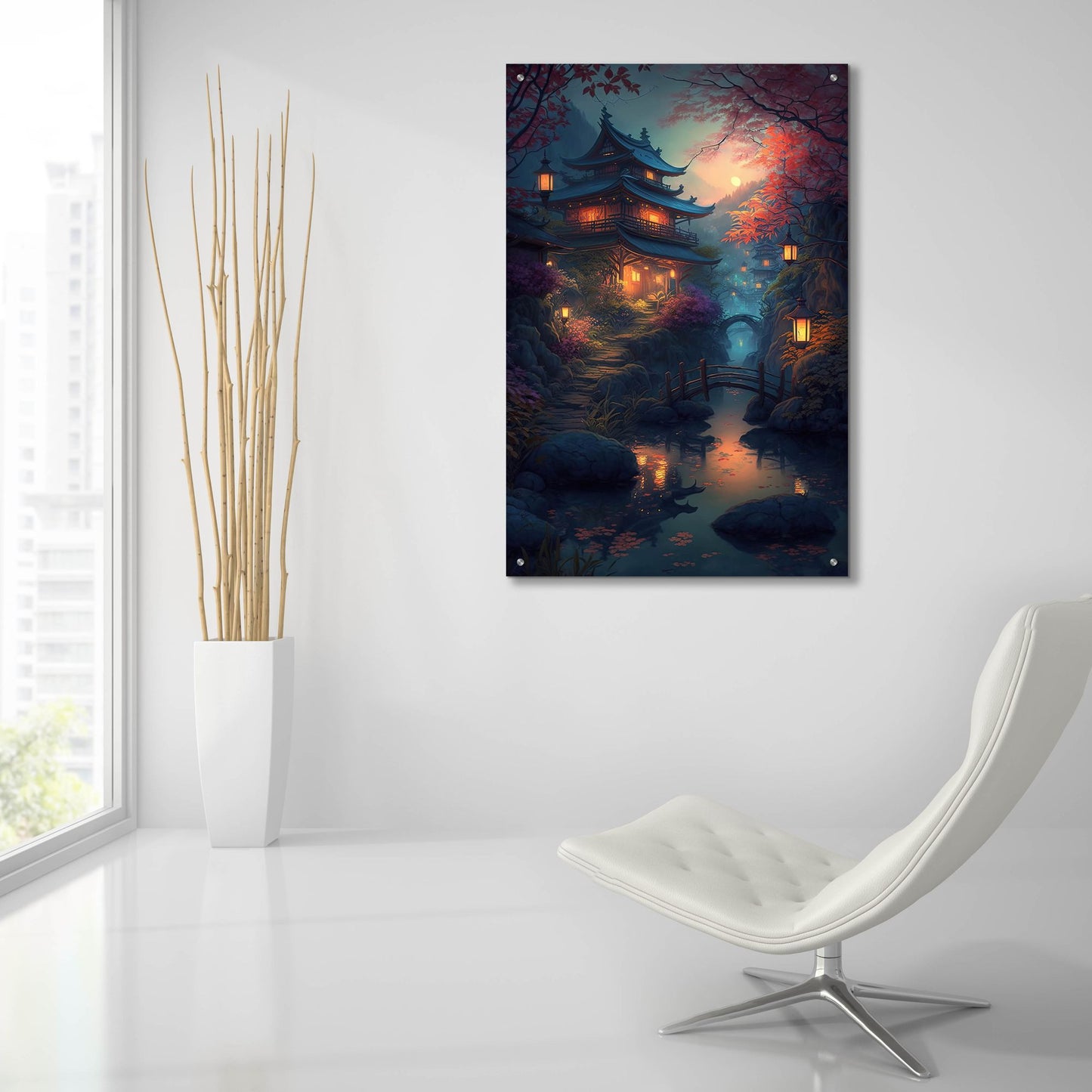 Epic Art 'Water Village' by Cameron Gray, Acrylic Glass Wall Art,24x36