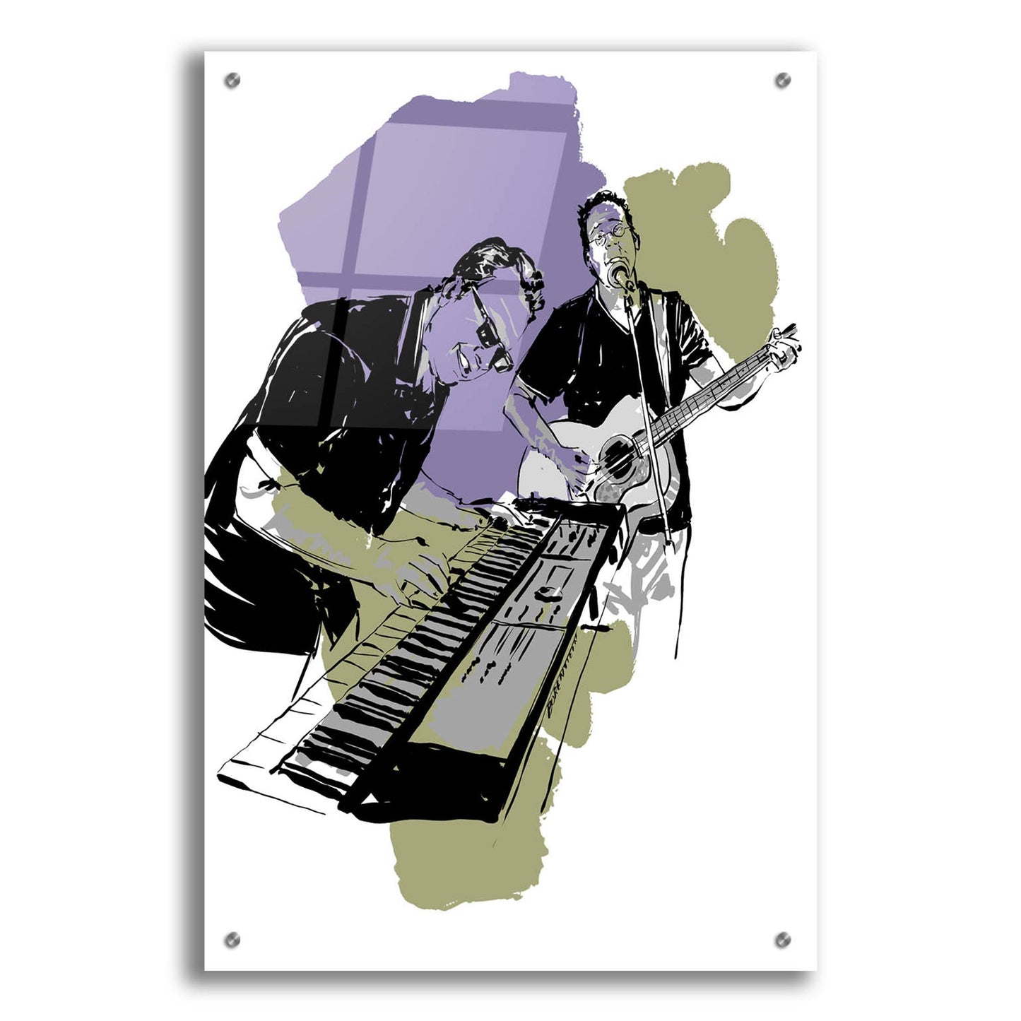 Epic Art 'Music Night' by TM Borenstein, Acrylic Glass Wall Art