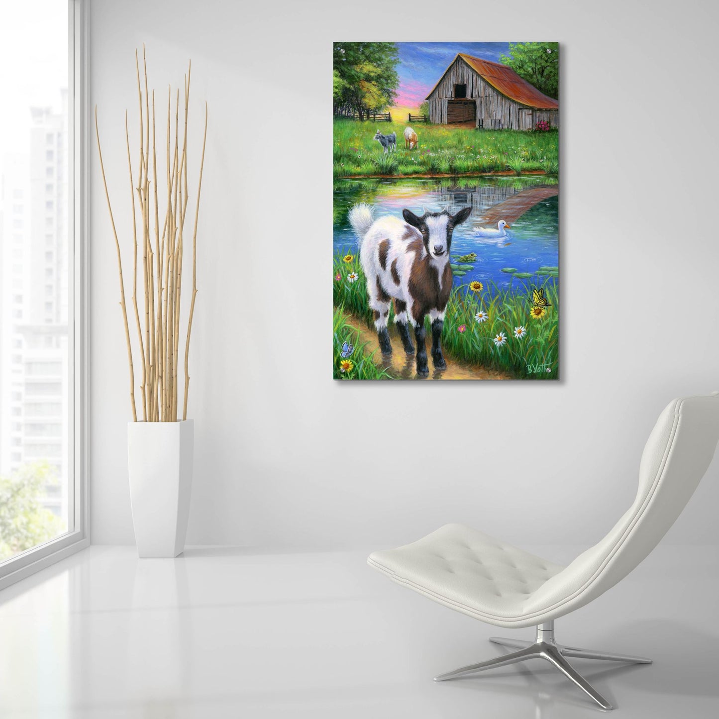Epic Art 'Sammy's Summer Day' by Bridget Voth, Acrylic Glass Wall Art,24x36