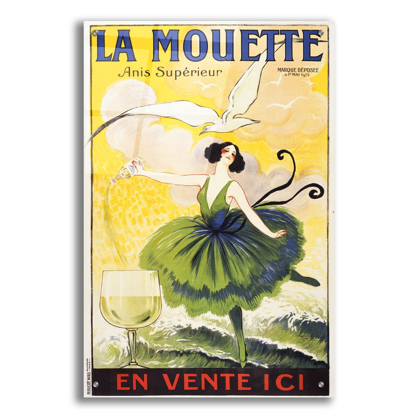 Epic Art 'La Mouette' by Vintage Posters, Acrylic Glass Wall Art