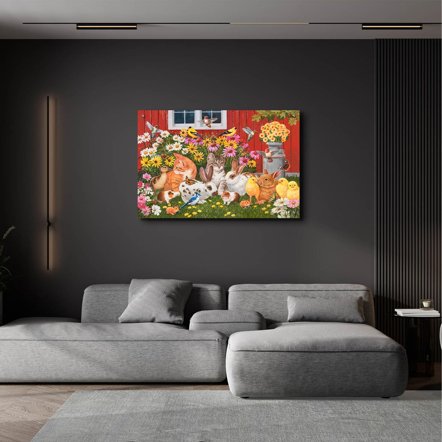 Epic Art 'Little Farm Friends' by William Vanderdasson, Acrylic Glass Wall Art,36x24