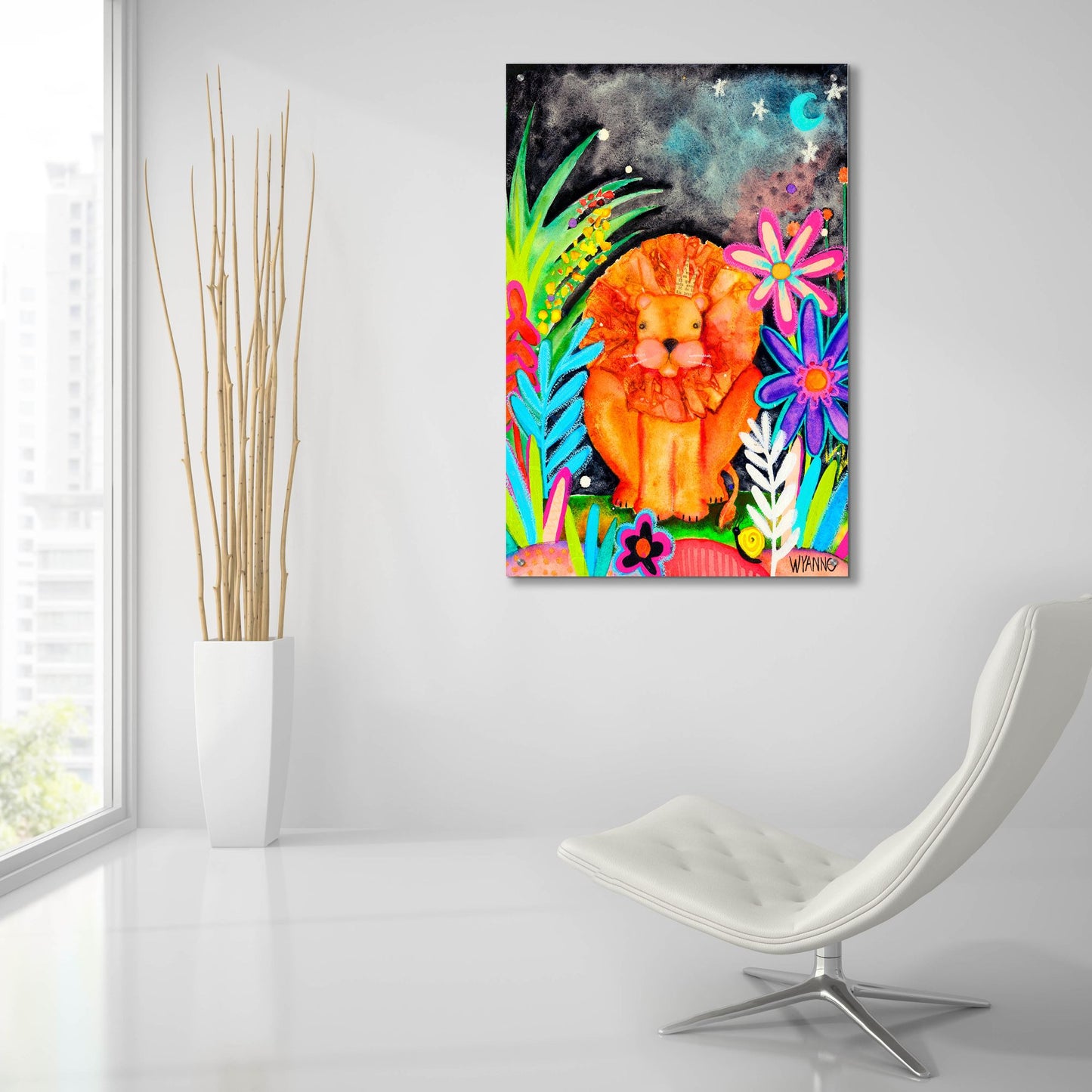 Epic Art 'Good To Be King Lion' by Wyanne, Acrylic Glass Wall Art,24x36