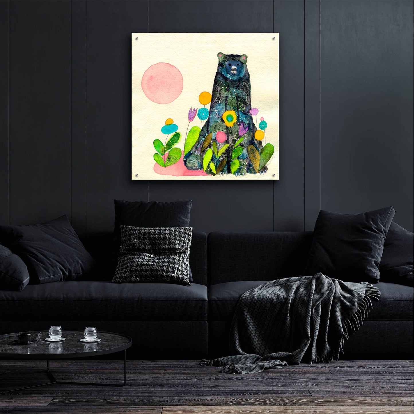 Epic Art 'Garden Bear' by Wyanne, Acrylic Glass Wall Art,36x36