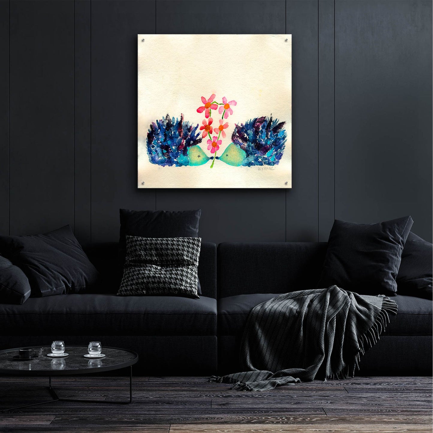 Epic Art 'Hedgehogs In Love' by Wyanne, Acrylic Glass Wall Art,36x36