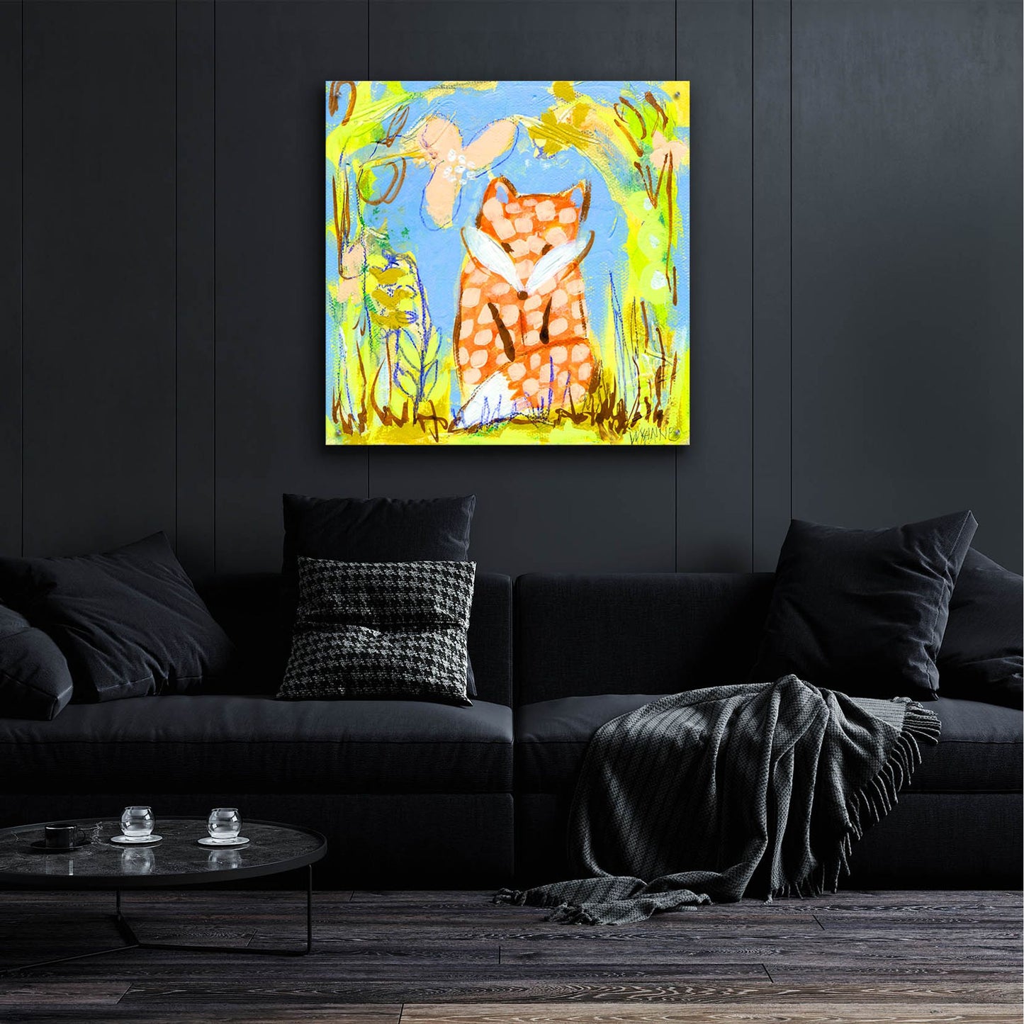 Epic Art 'Fox in the Brambles' by Wyanne, Acrylic Glass Wall Art,36x36