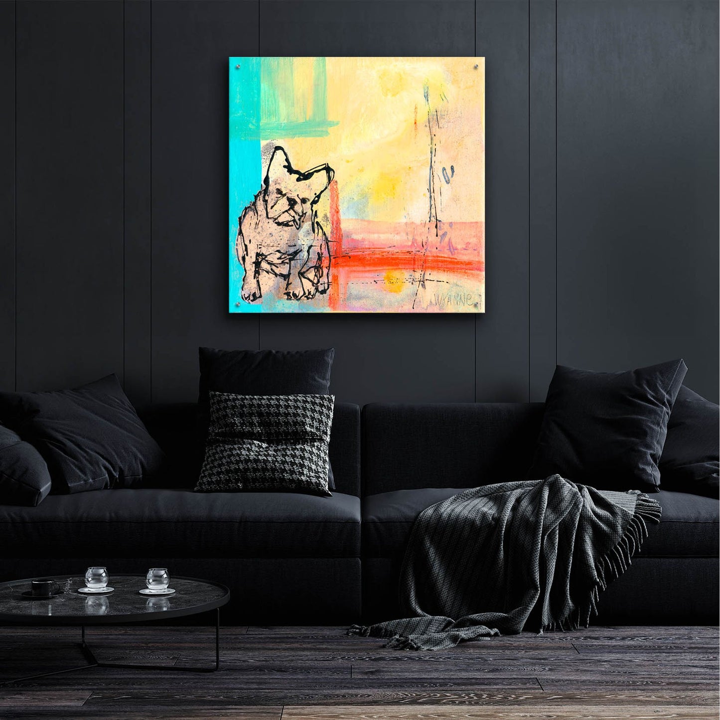 Epic Art 'French Bulldog' by Wyanne, Acrylic Glass Wall Art,36x36