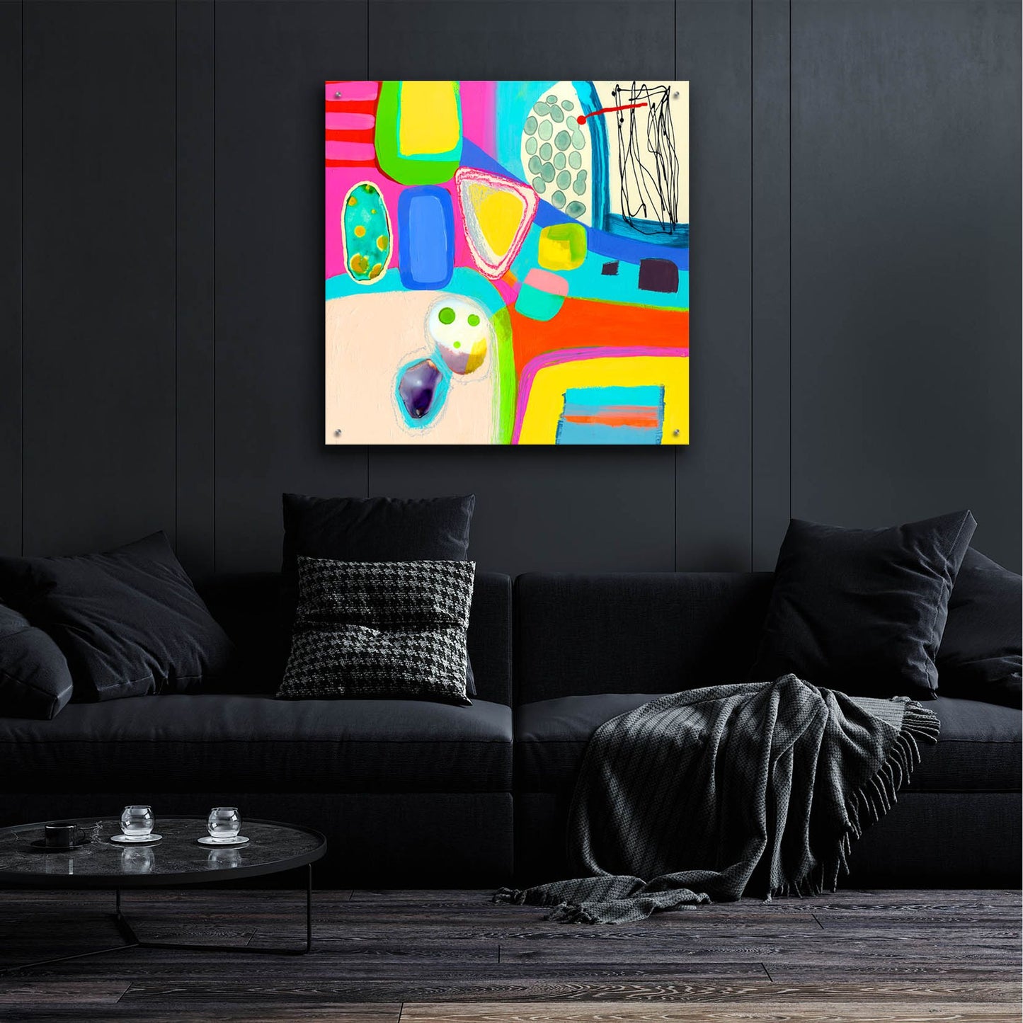 Epic Art 'Everyone Loves Tom Hanks' by Wyanne, Acrylic Glass Wall Art,36x36