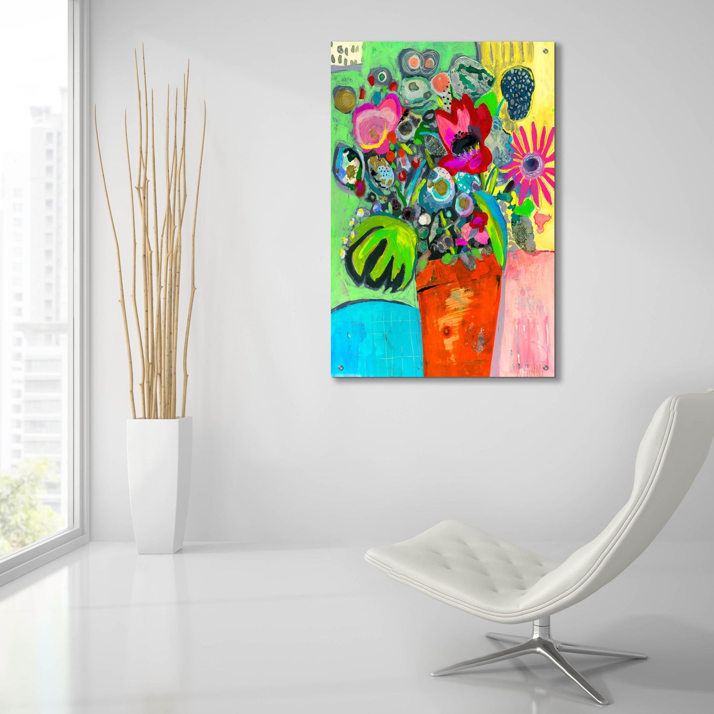 Epic Art 'french flowers' by Wyanne, Acrylic Glass Wall Art,24x36