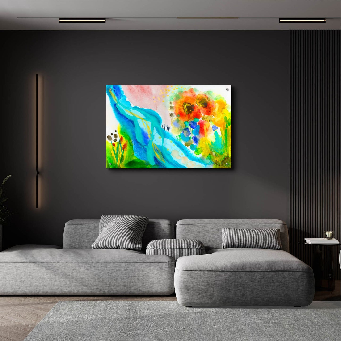 Epic Art 'Golden Falls' by Wyanne, Acrylic Glass Wall Art,36x24
