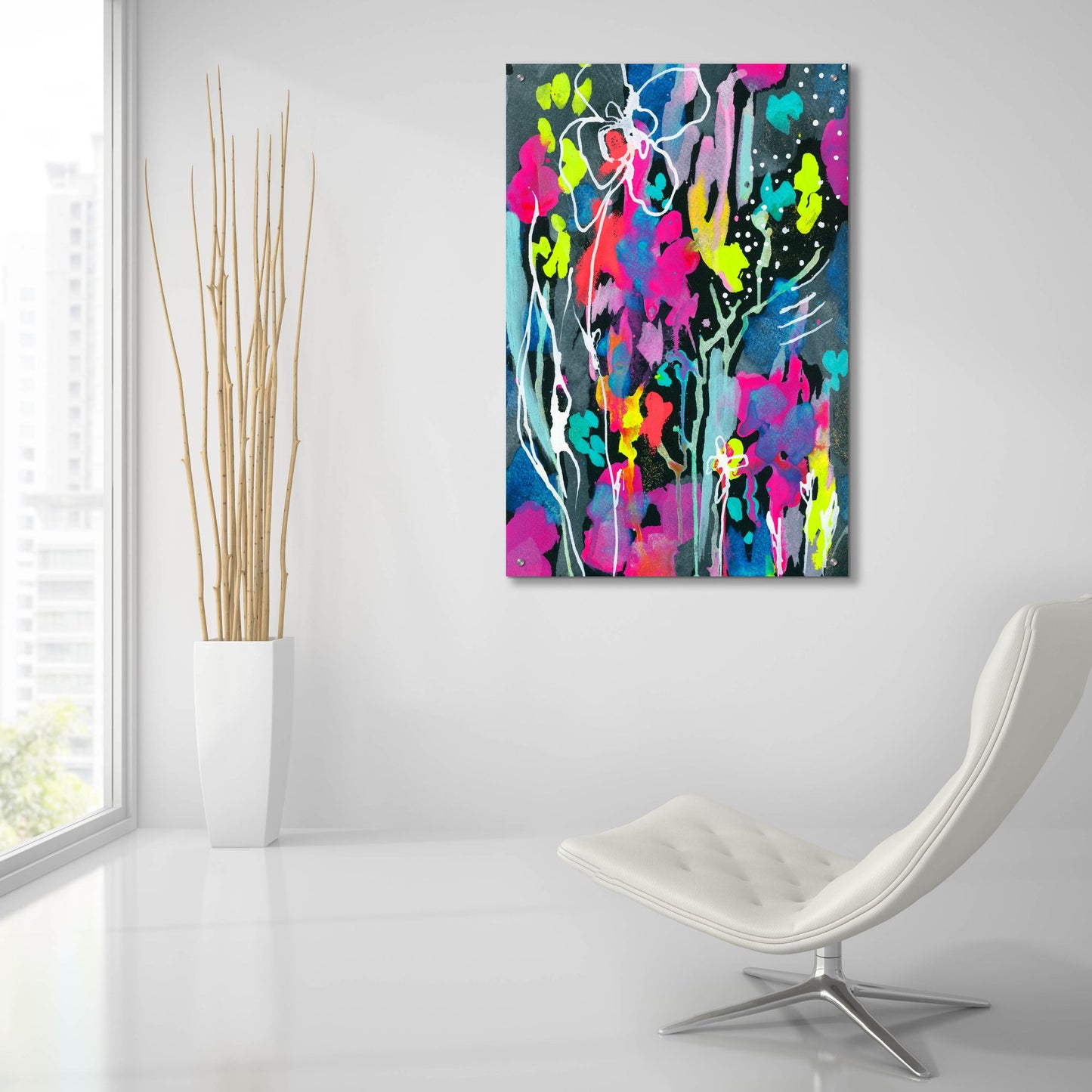 Epic Art 'Night Flowers' by Wyanne, Acrylic Glass Wall Art,24x36