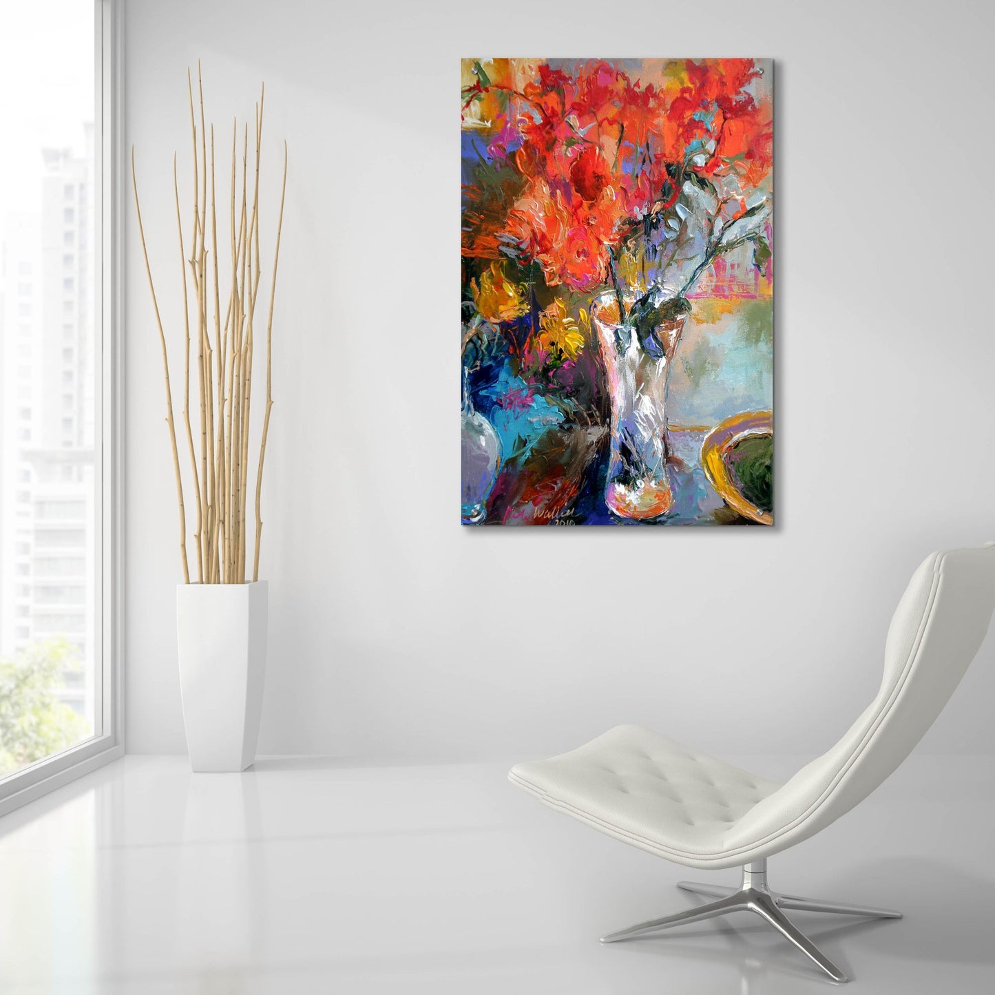 Epic Art 'Flowers In Vase' by Richard Wallich, Acrylic Glass Wall Art,24x36